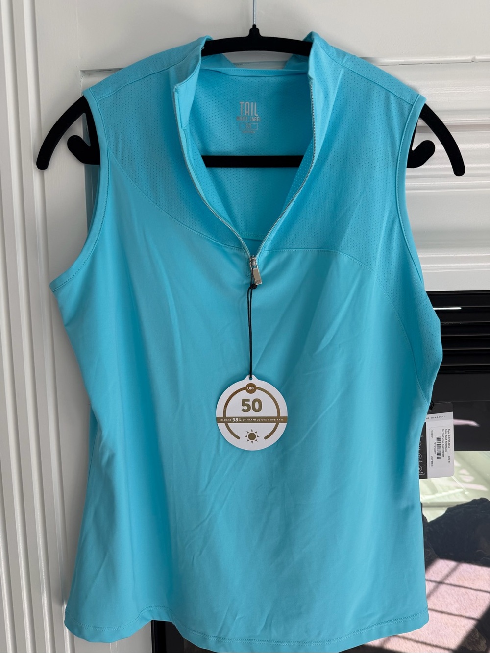 Tail Sleeveless Zip-Front Golf Tank Top NWT